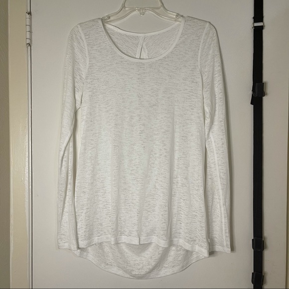 SOLD🎉LULULEMON White Key Burnout Long Sleeve tee - Picture 2 of 5